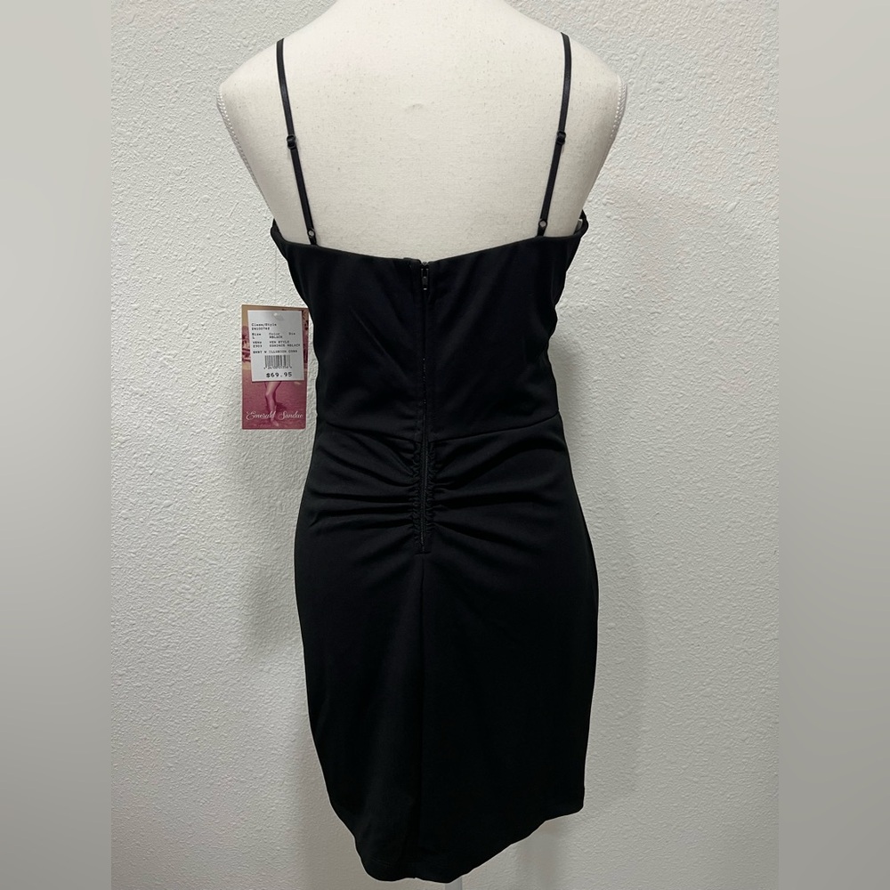 Emerald Sundae Black Spaghetti-Strap Mini Dress - Picture 5 of 10